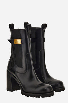 Versace Milano Booties In Calf Leather