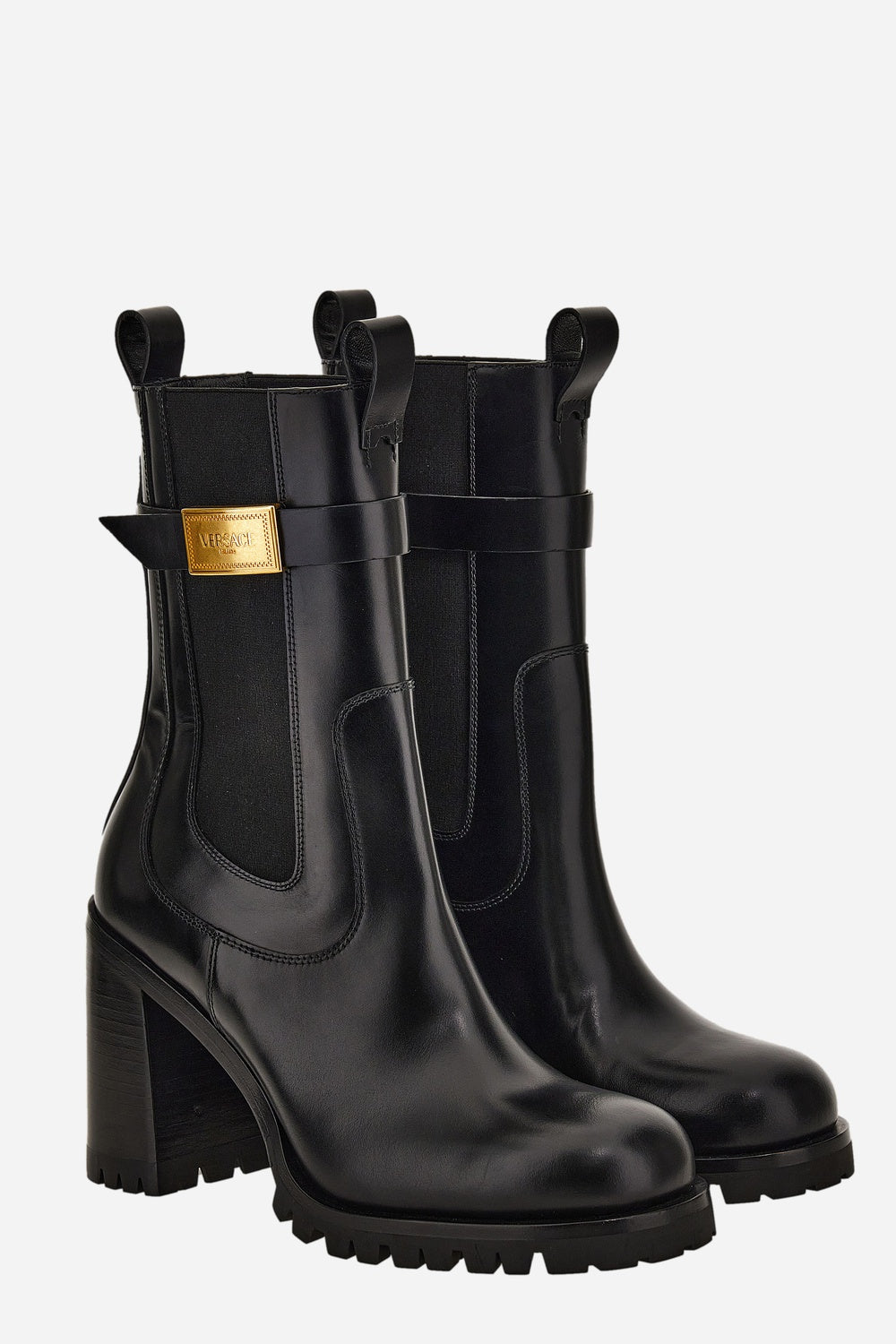 Versace Milano Booties In Calf Leather