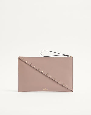 POUCH VALENTINO GARAVANI ROCKSTUD WISPY IN VITELLO