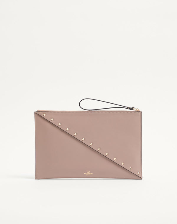 POUCH VALENTINO GARAVANI ROCKSTUD WISPY IN VITELLO