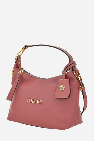 Versace Tag Hobo In Lamb Leather