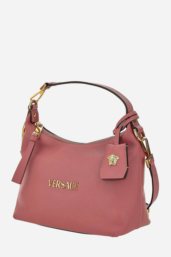 Versace Tag Hobo In Lamb Leather