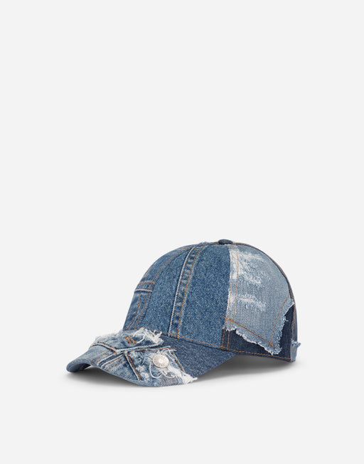 DENIM PATCHWORK BASEBALL CAP