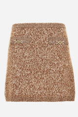 Knit Skirt In Mouline' Wool Cashmere Icons