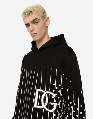 PRINTED TECHNICAL JERSEY HOODIE
