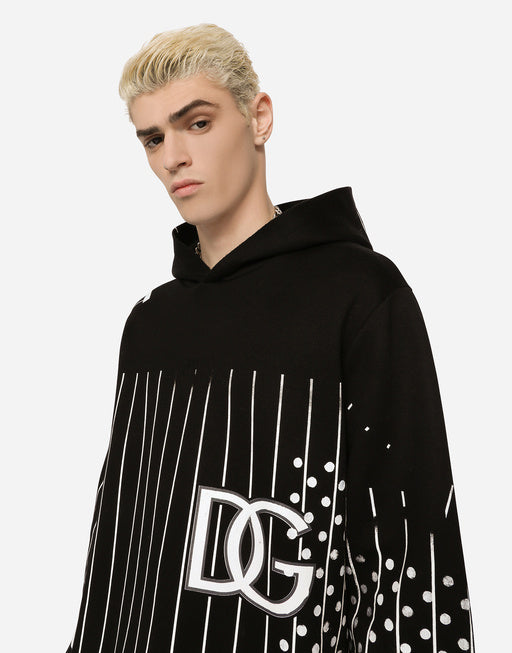 PRINTED TECHNICAL JERSEY HOODIE