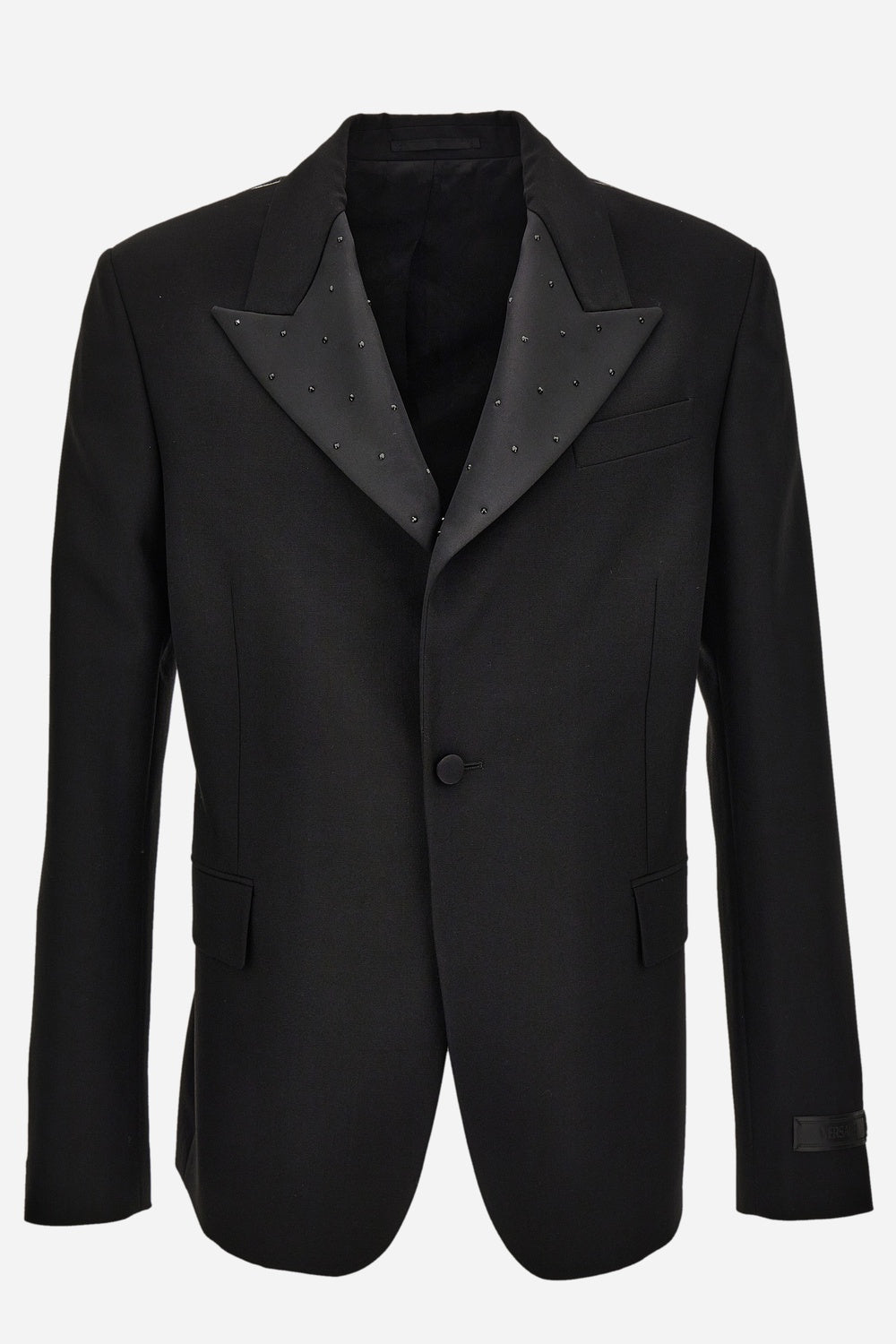 Evening Jacket In Mohair Wool Fabric-Hotfix Embroidery