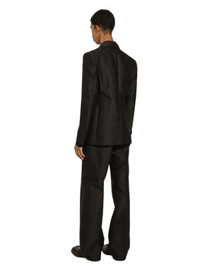 DOUBLE-BREASTED SICILIA-FIT JACQUARD JACKET