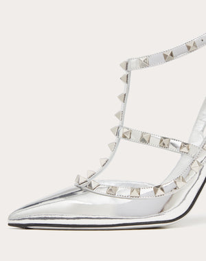 Décolleté Rockstud In Specchio Con Cinturini E Borchie In Tono 100Mm