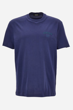 T-Shirt In Jersey Fabric + Versace Stamp Print