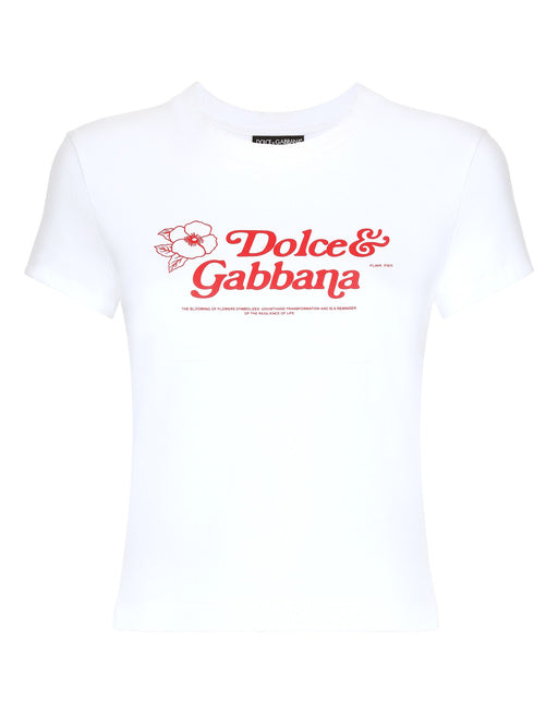 JERSEY T-SHIRT WITH DOLCE&GABBANA PRINT