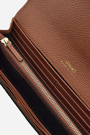La Medusa Long Wallet In Grainy Calf Leather