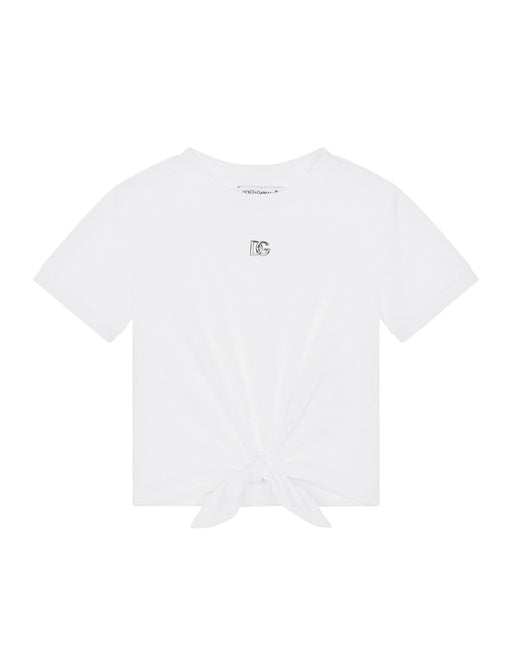 JERSEY T-SHIRT WITH METAL DG LOGO