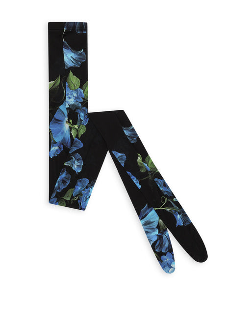 TULLE TIGHTS WITH BLUEBELL PRINT