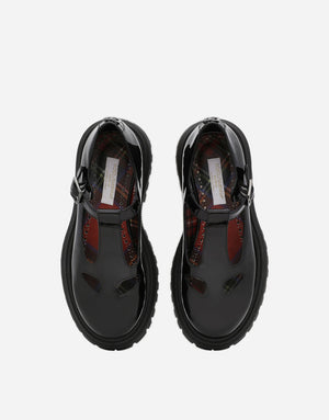 TWO-HOLE PATENT LEATHER BALLET FLATS