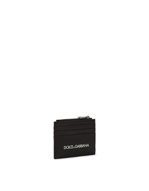 CALFSKIN CARD HOLDER WITH PRINTED LOGO