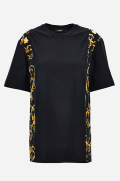 T-Shirt In Combo Fabric Jersey Plain-Printed Medusa Leafy