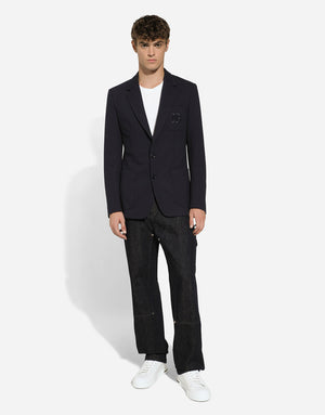 SINGLE-BREASTED STRETCH JERSEY JACKET