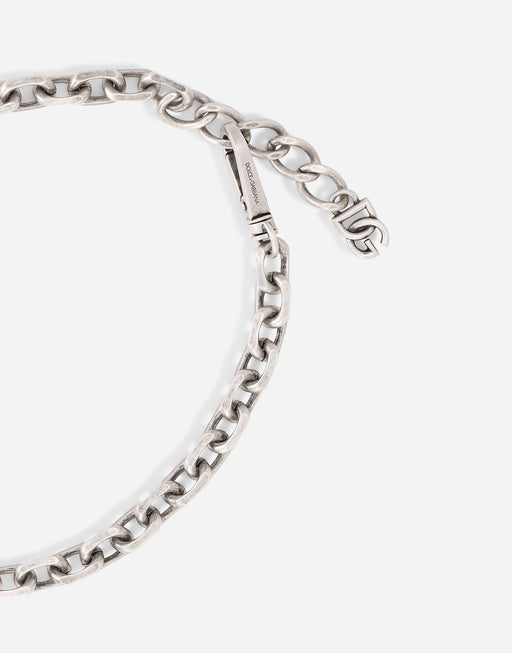 ANTIQUED SILVER LINK NECKLACE