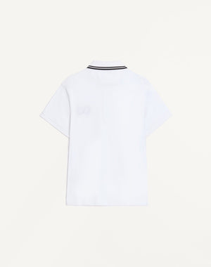 Polo In Piquet Di Cotone Con Ricamo Maison Valentino