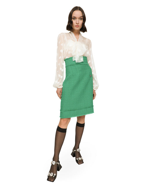 RASCHEL TWEED MIDI SKIRT