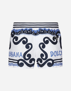 SWIM SHORTS WITH MARINA PRINT