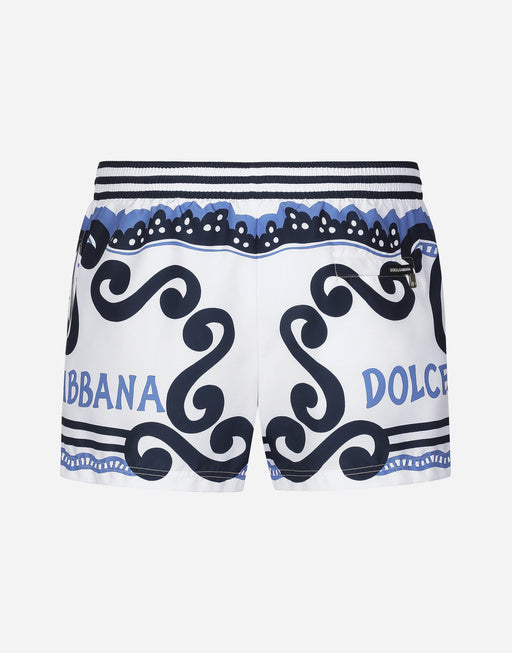 SWIM SHORTS WITH MARINA PRINT