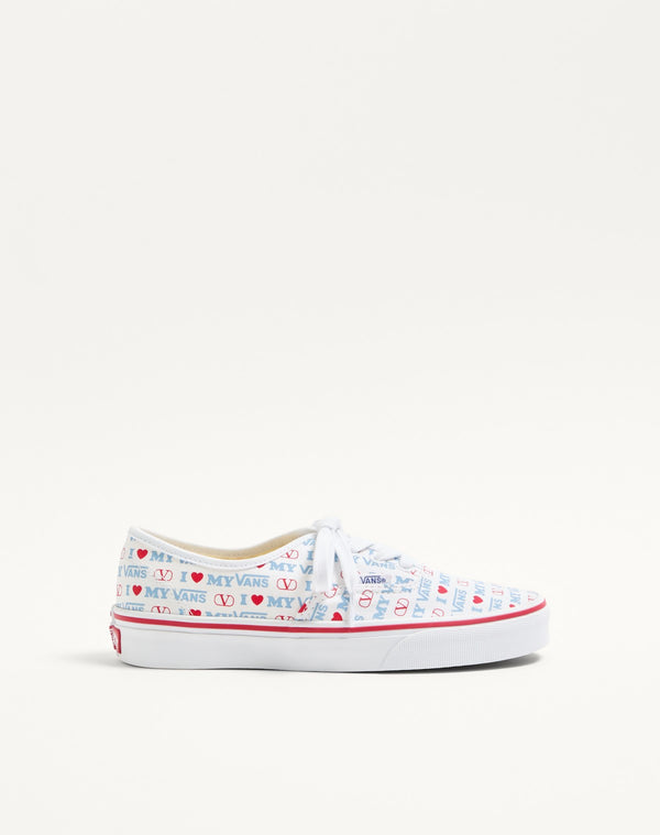 Sneaker Low-Top Valentino Garavani And Vans In Tessuto Con Stampa Valentino Vans Love