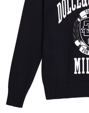 COTTON PULLOVER WITH DOLCE&GABBANA LOGO