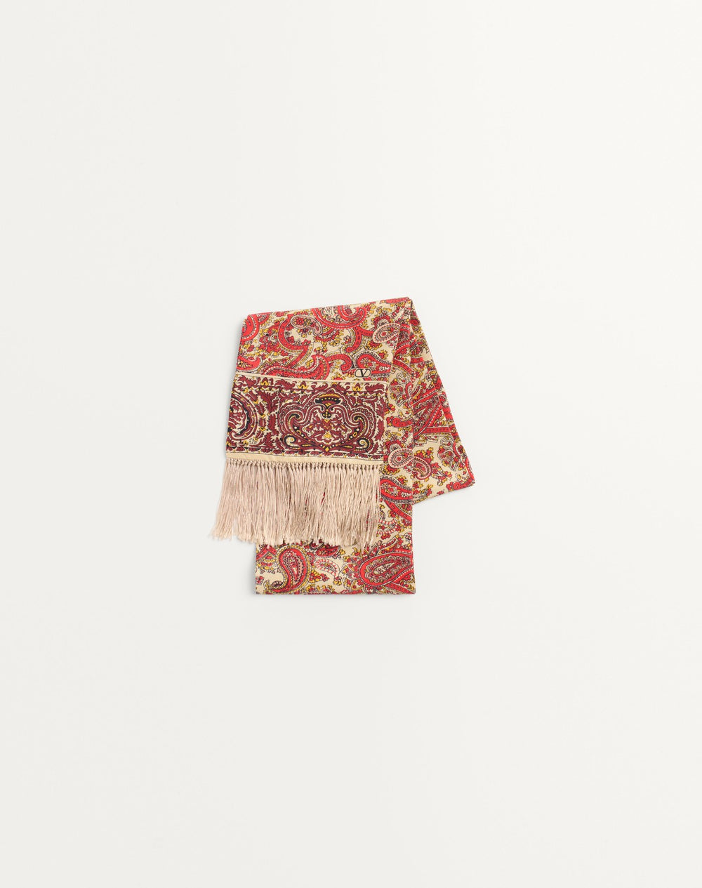 Scarf Bandeaux Voyage Imaginaire In Seta Con Frange