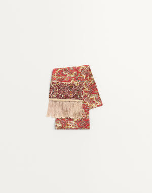 Scarf Bandeaux Voyage Imaginaire In Seta Con Frange