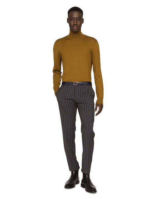 PINSTRIPE VIRGIN WOOL PANTS