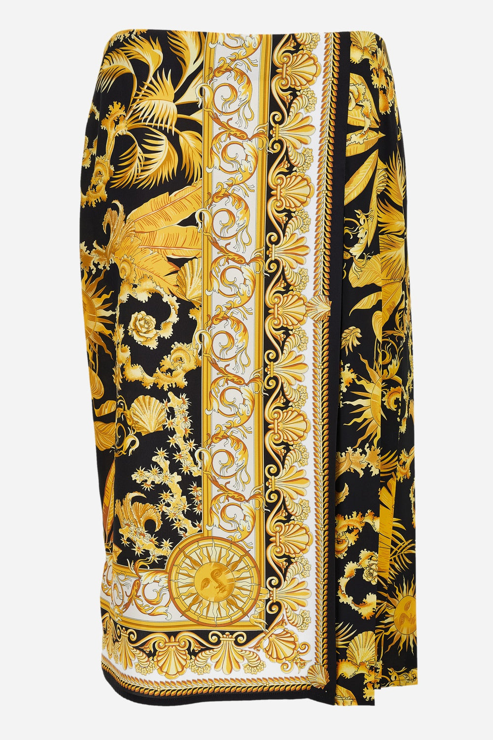 Skirt In Twill Poly Barocco Palm Print