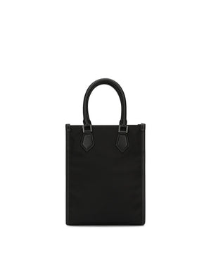 SMALL NYLON BAG WITH RUBBERIZED LOGO