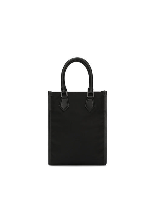 SMALL NYLON BAG WITH RUBBERIZED LOGO