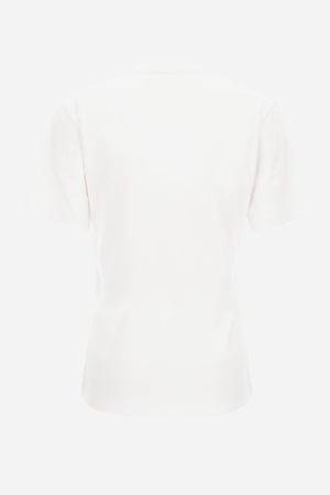 T-Shirt In Cotton Jersey Fabric With Medusa Hotfix Embroidery