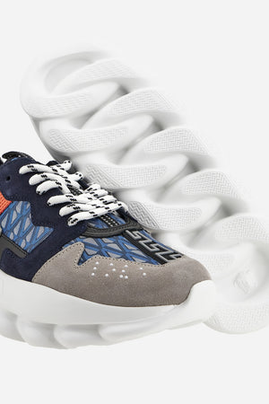Chain Reaction Low Top In Suede+Jacquard Fabric V+Calf Leather