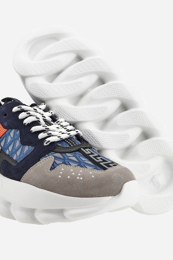 Chain Reaction Low Top In Suede+Jacquard Fabric V+Calf Leather