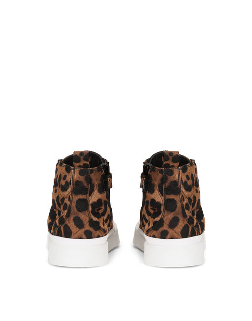 PORTOFINO HIGH-TOP SNEAKERS IN LEOPARD-PRINT NYLON