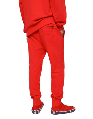 JERSEY JOGGING PANTS WITH EMBOSSED TAG