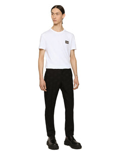 STRETCH WOOL JACQUARD PANTS WITH DG MONOGRAM