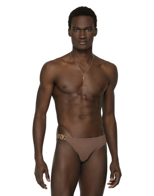 SWIM BRIEFS WITH HIGH-CUT LEG AND DG HARDWARE