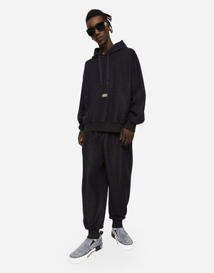 JERSEY JOGGING PANTS WITH LOGO TAG