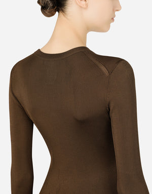 FULL-FASHIONED VISCOSE SWEATER