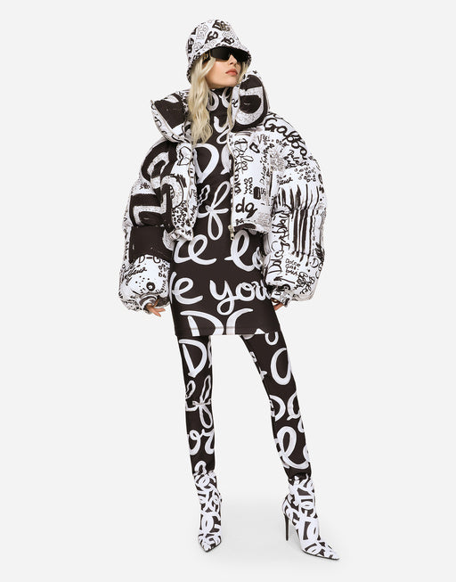 JERSEY LEGGINGS WITH DG LOVE YOURSELF PRINT