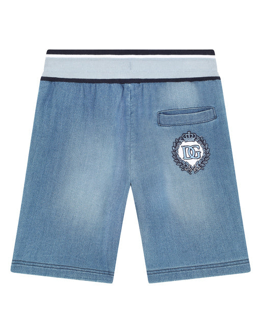JERSEY DENIM JOGGING SHORTS