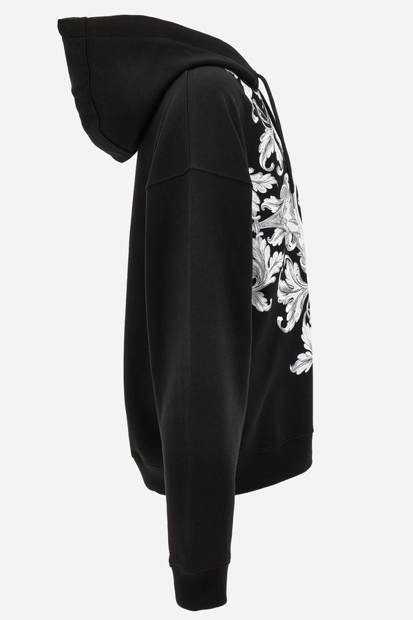Sweatshirt In Non-Brushed Sweatshirt Fabric + Baroque Medusa Print