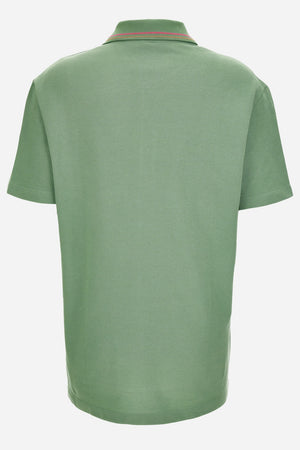 Polo In Piquet Fabric-Versace Embroidery