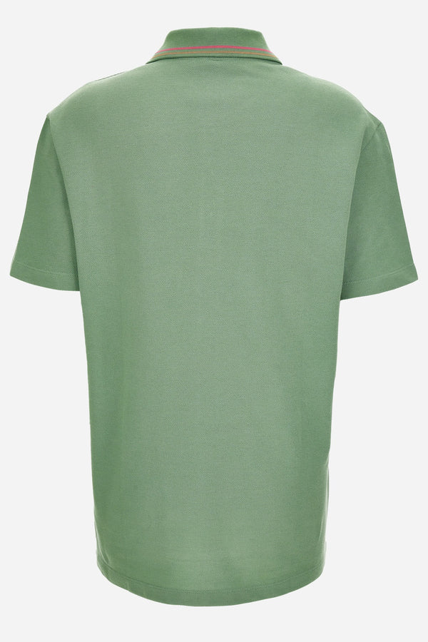 Polo In Piquet Fabric-Versace Embroidery