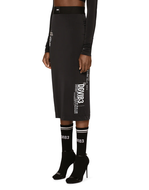 DGVIB3 SPANDEX JERSEY PENCIL SKIRT